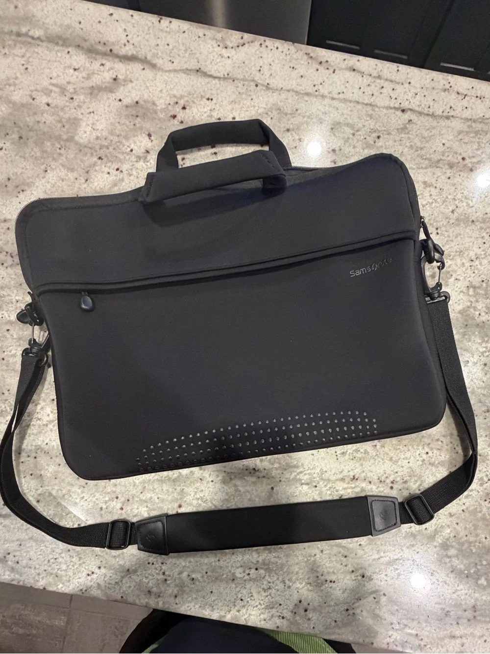 Samsonite Black Laptop Briefcase with Detachable Shoulder Strap